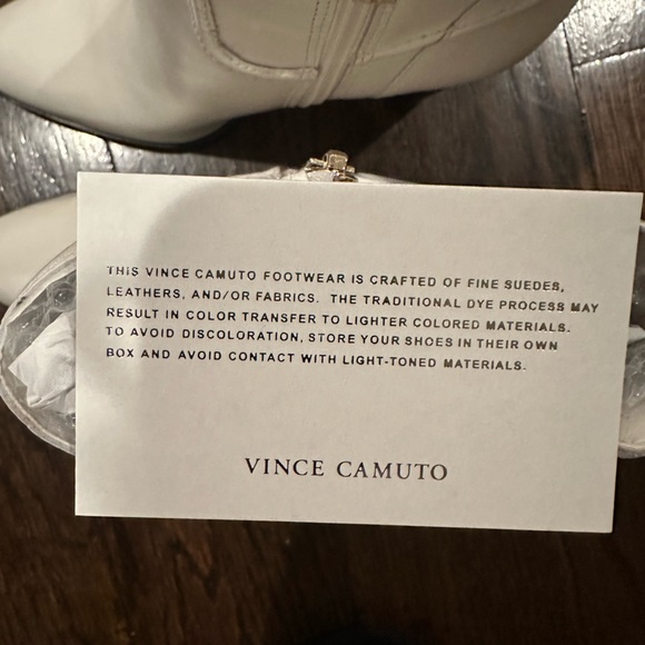NWT Vince Camuto Leather Epandra Ankle Boot- Coconut Cream - Size 7 - Picture 7 of 11